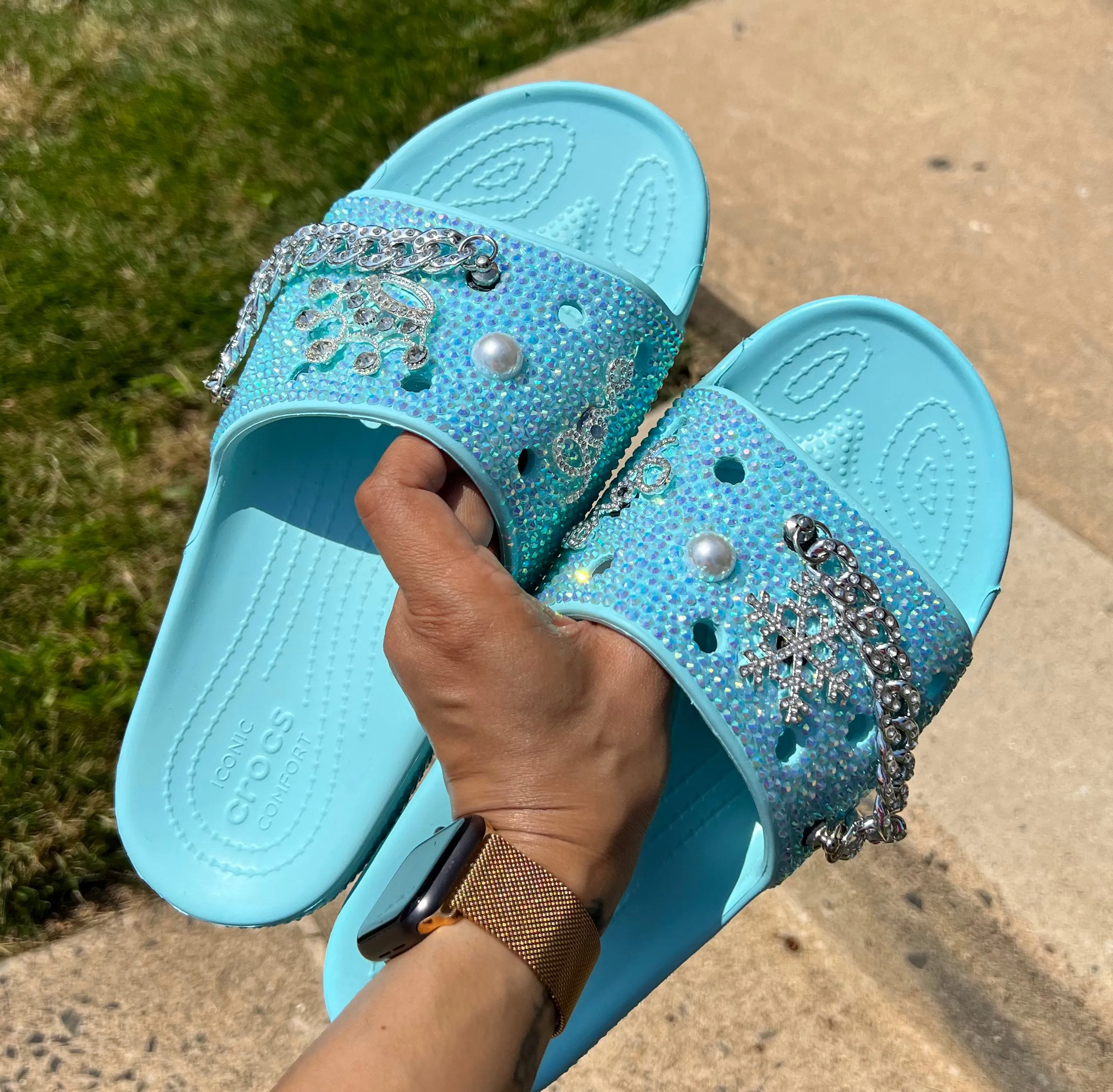 Bling Croc Slides