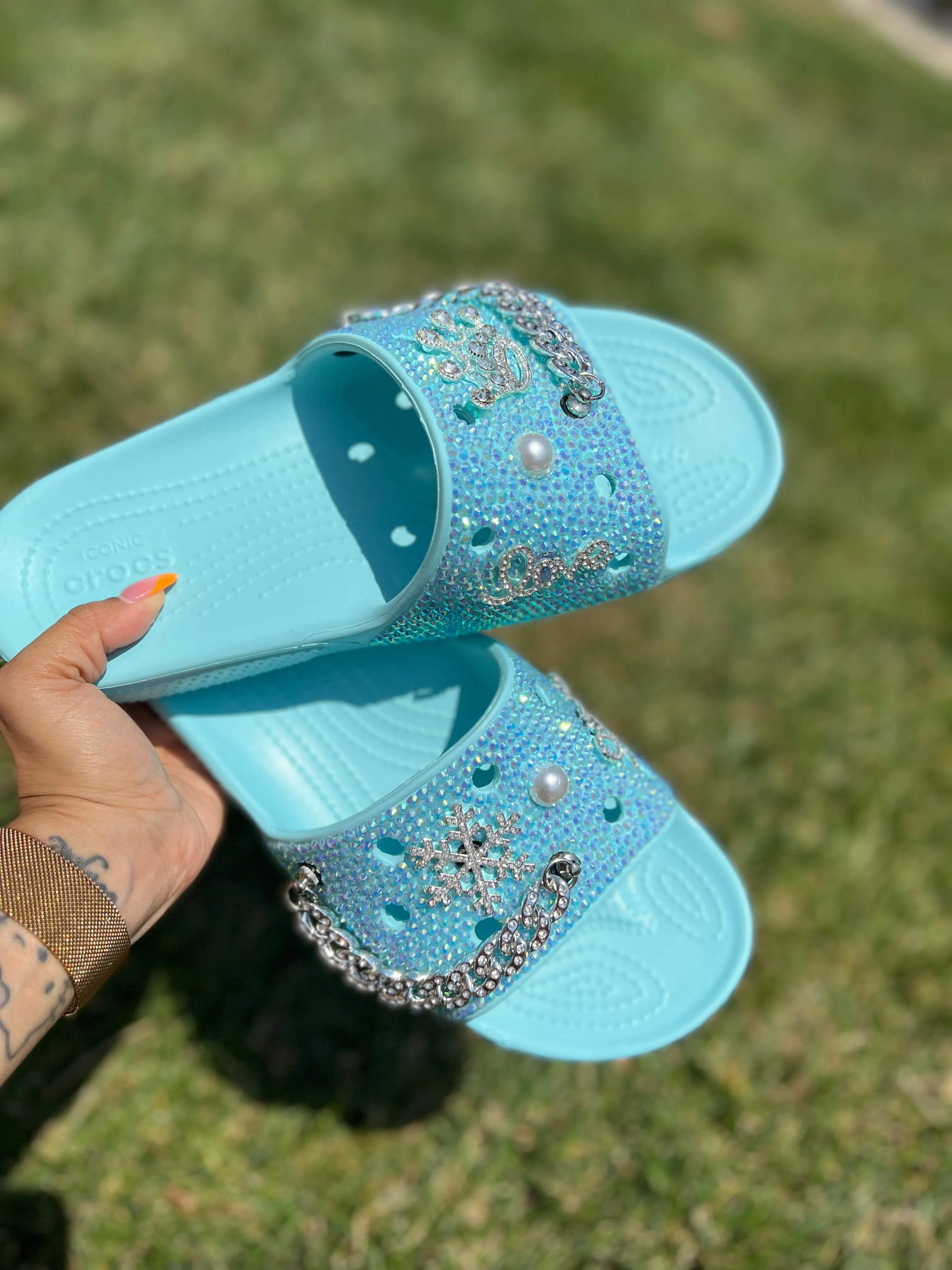 Bling Croc Slides