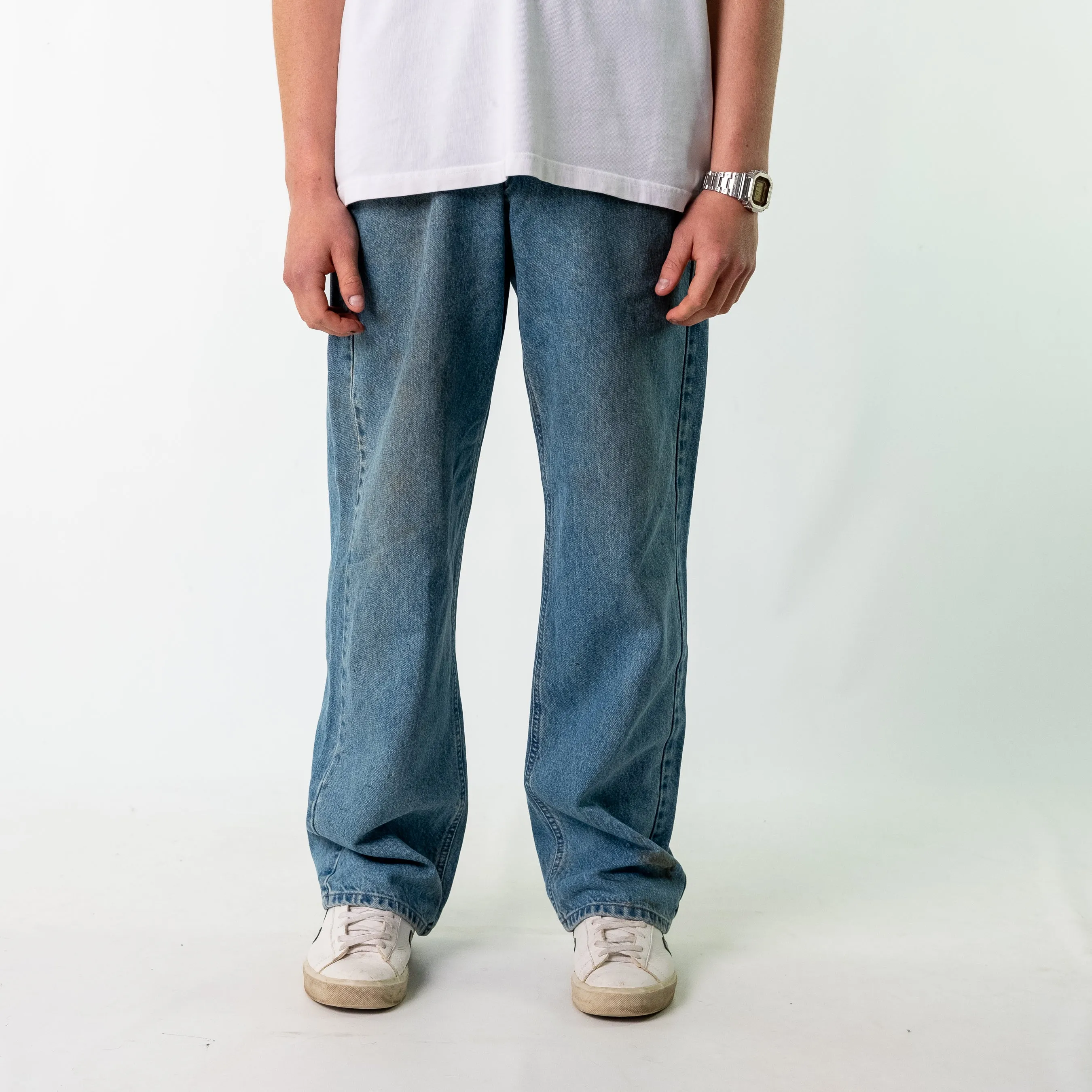 Blue 90s Carhartt Denim Jeans Baggy Pants (38x32)