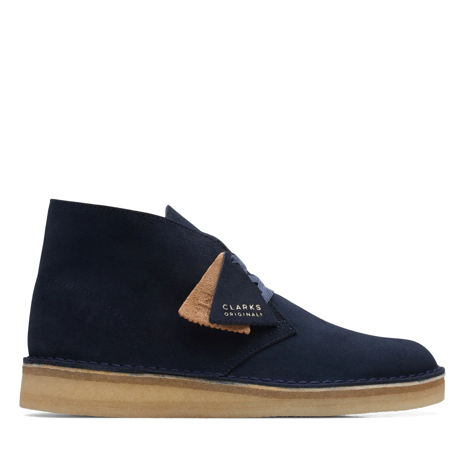 Blue Suede Lace Up Chukka Boots for Men by Clarks.