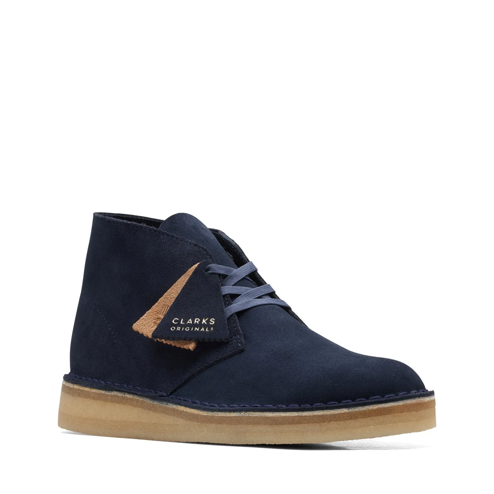 Blue Suede Lace Up Chukka Boots for Men by Clarks.