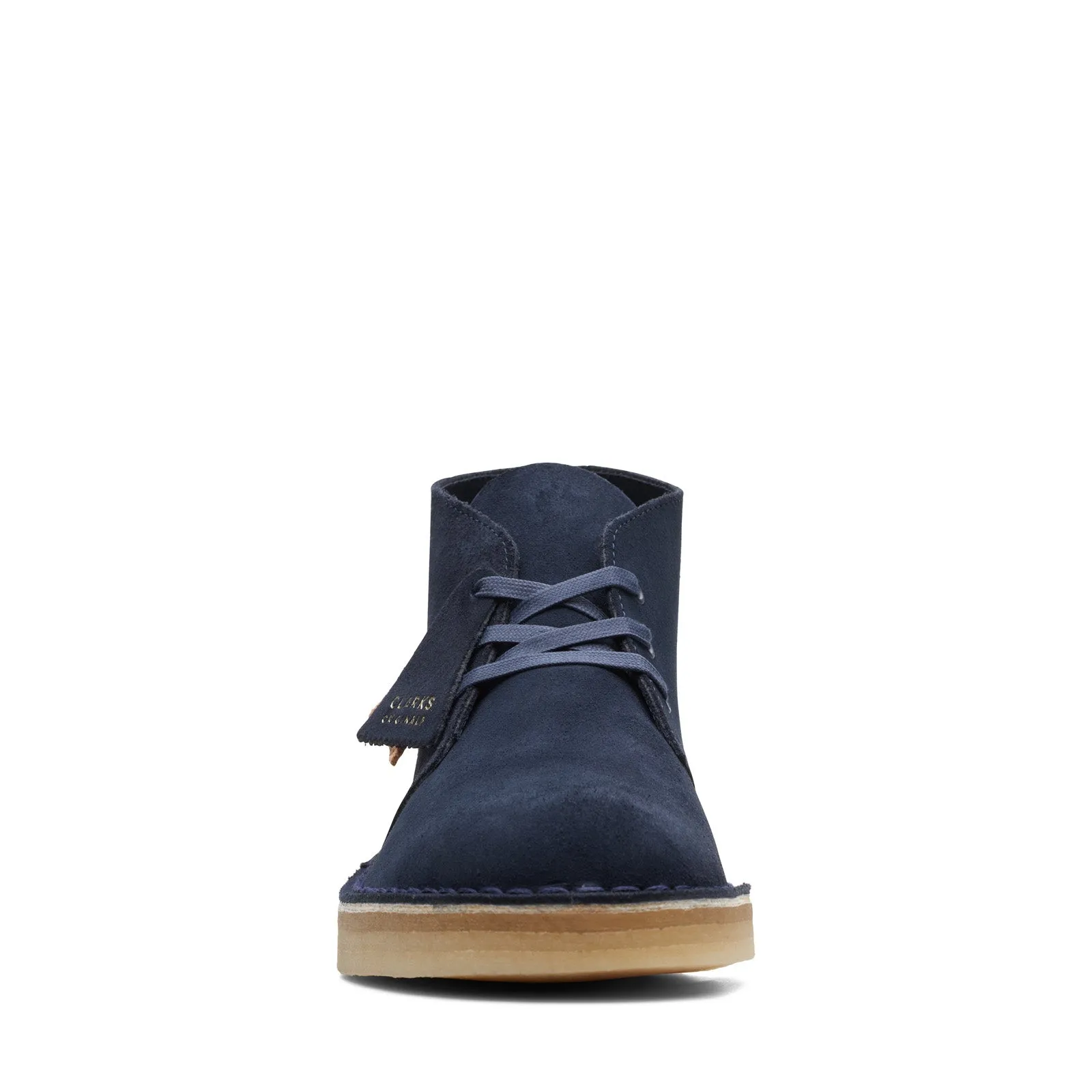 Blue Suede Lace Up Chukka Boots for Men by Clarks.