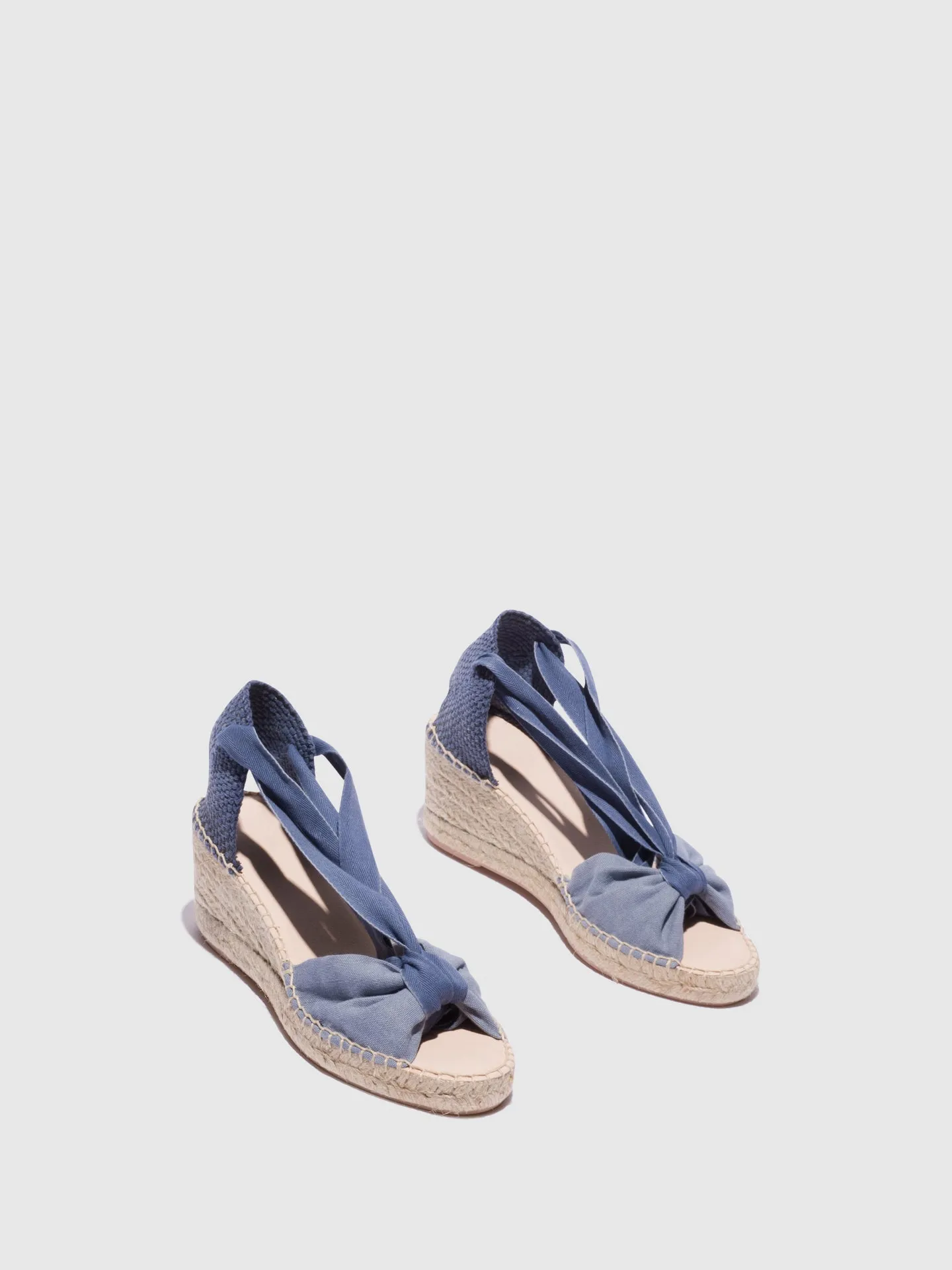 Blue Wedge Espadrilles