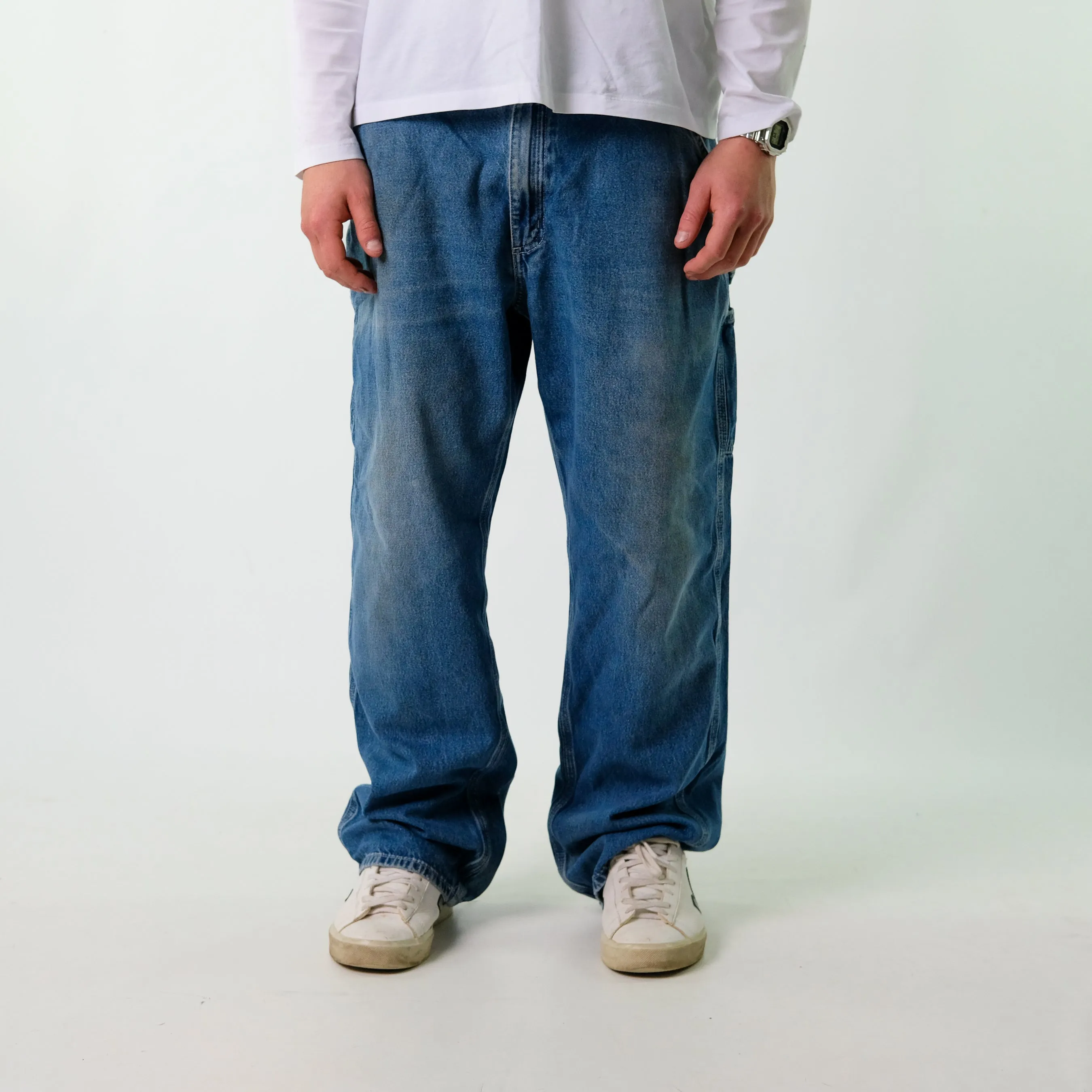 Blue y2ks Carhartt Denim Carpenter Jeans Baggy Pants (36x30)