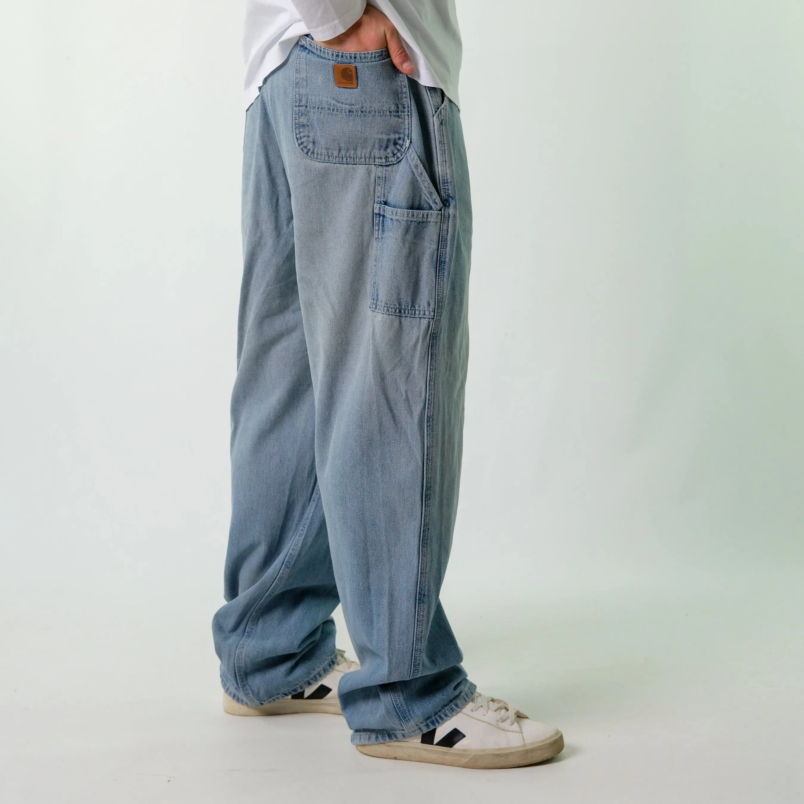 Blue y2ks Carhartt Denim Carpenter Jeans Baggy Pants (40x32)