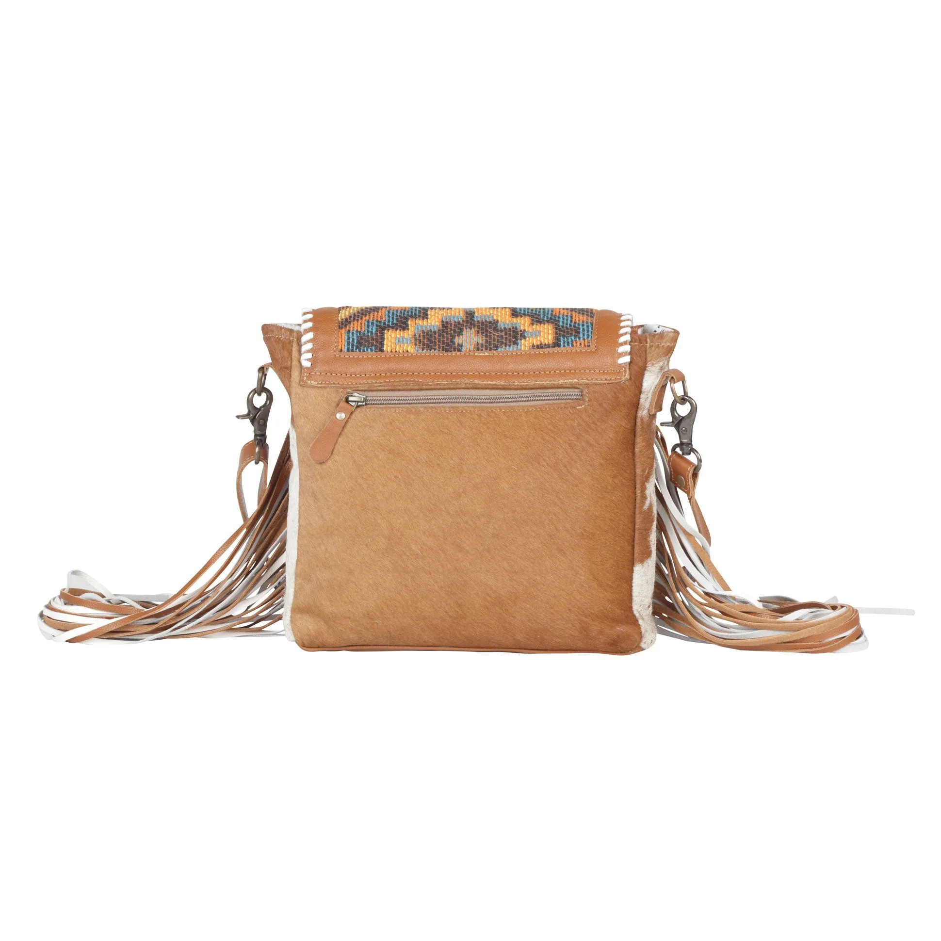 Boho Chic Style Leather & Hairon Bag