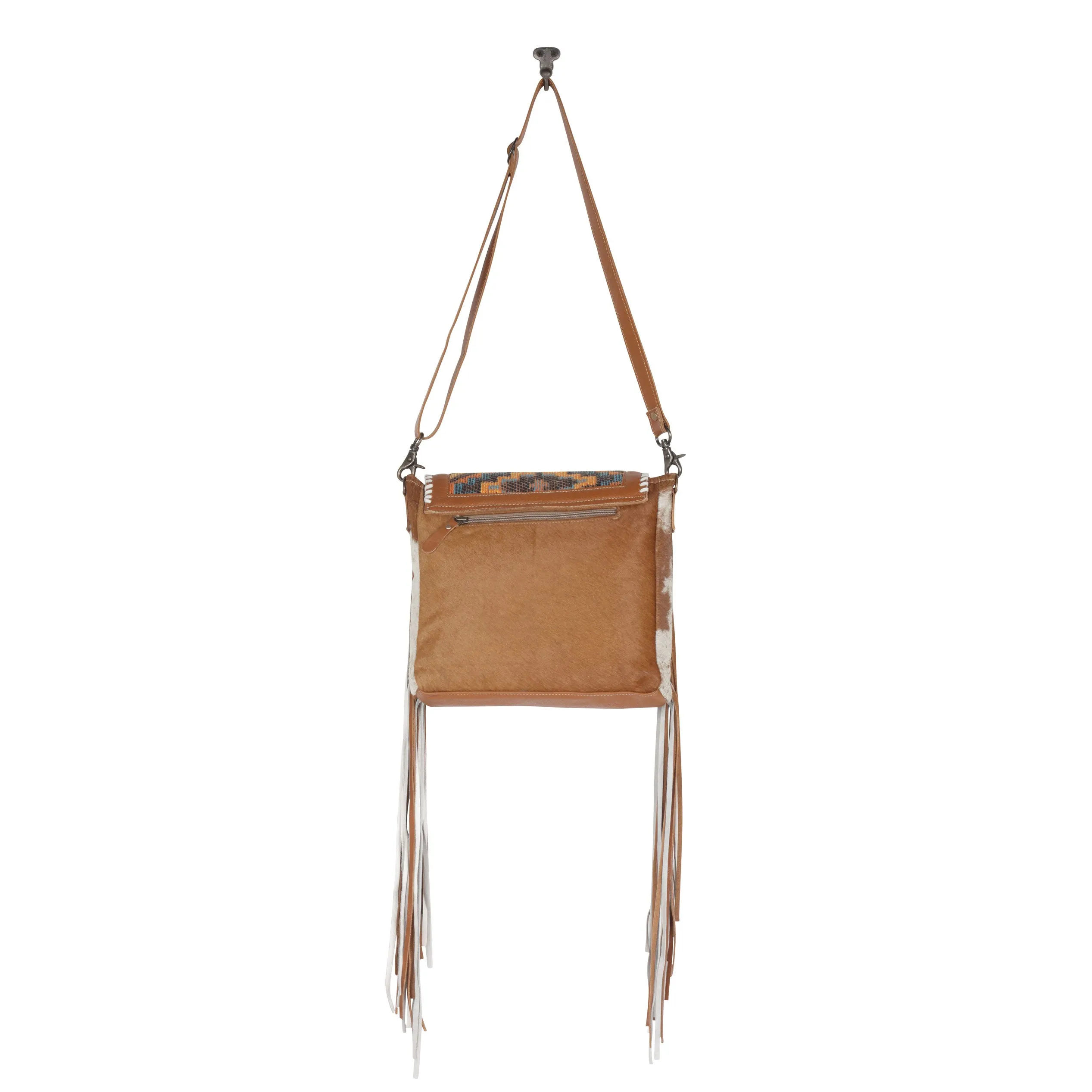 Boho Chic Style Leather & Hairon Bag