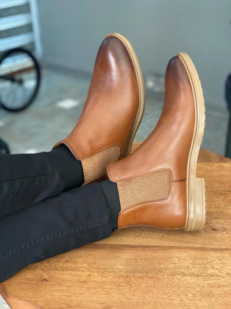 Bojoni Lorentti Brown Chelsea Boots