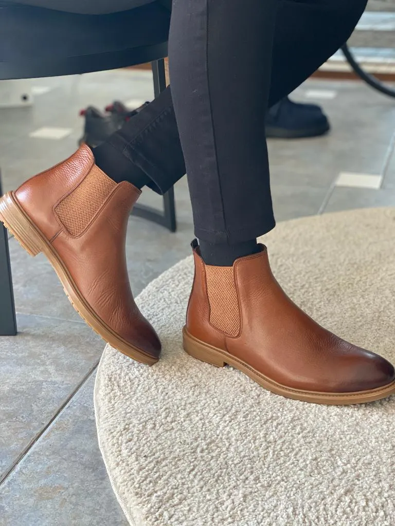 Bojoni Lorentti Brown Chelsea Boots