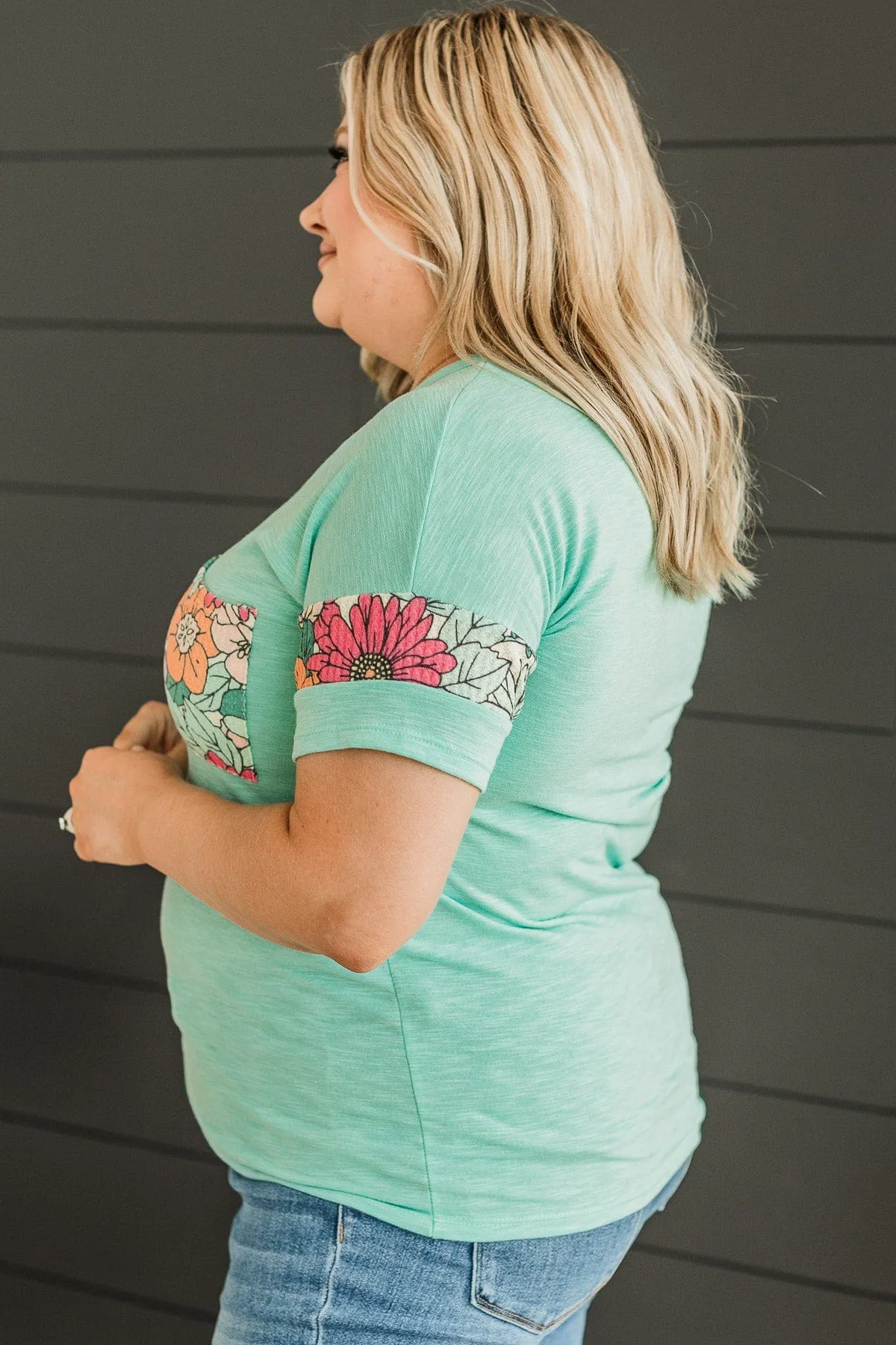 Mint Blue Knit Top