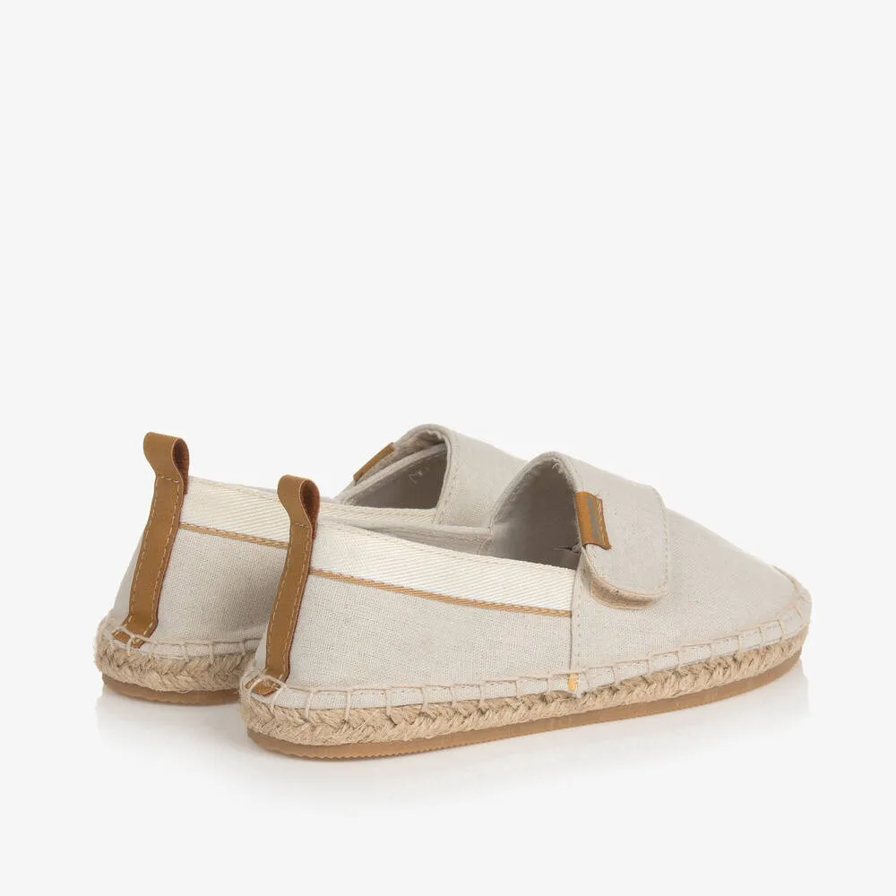 Ivory Woven Boys Espadrilles