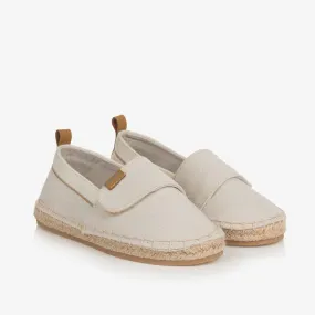 Ivory Woven Boys Espadrilles