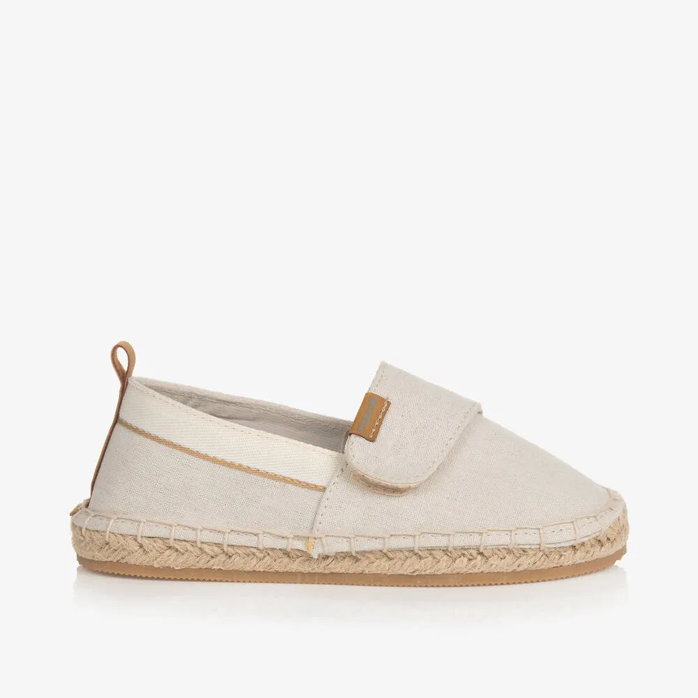 Ivory Woven Boys Espadrilles