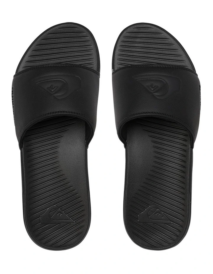 Bright Coast Slides in Solid Black