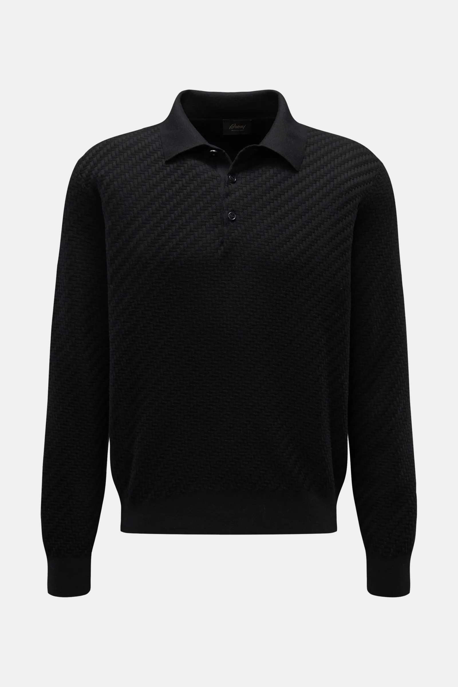 BRIONI Knit polo black