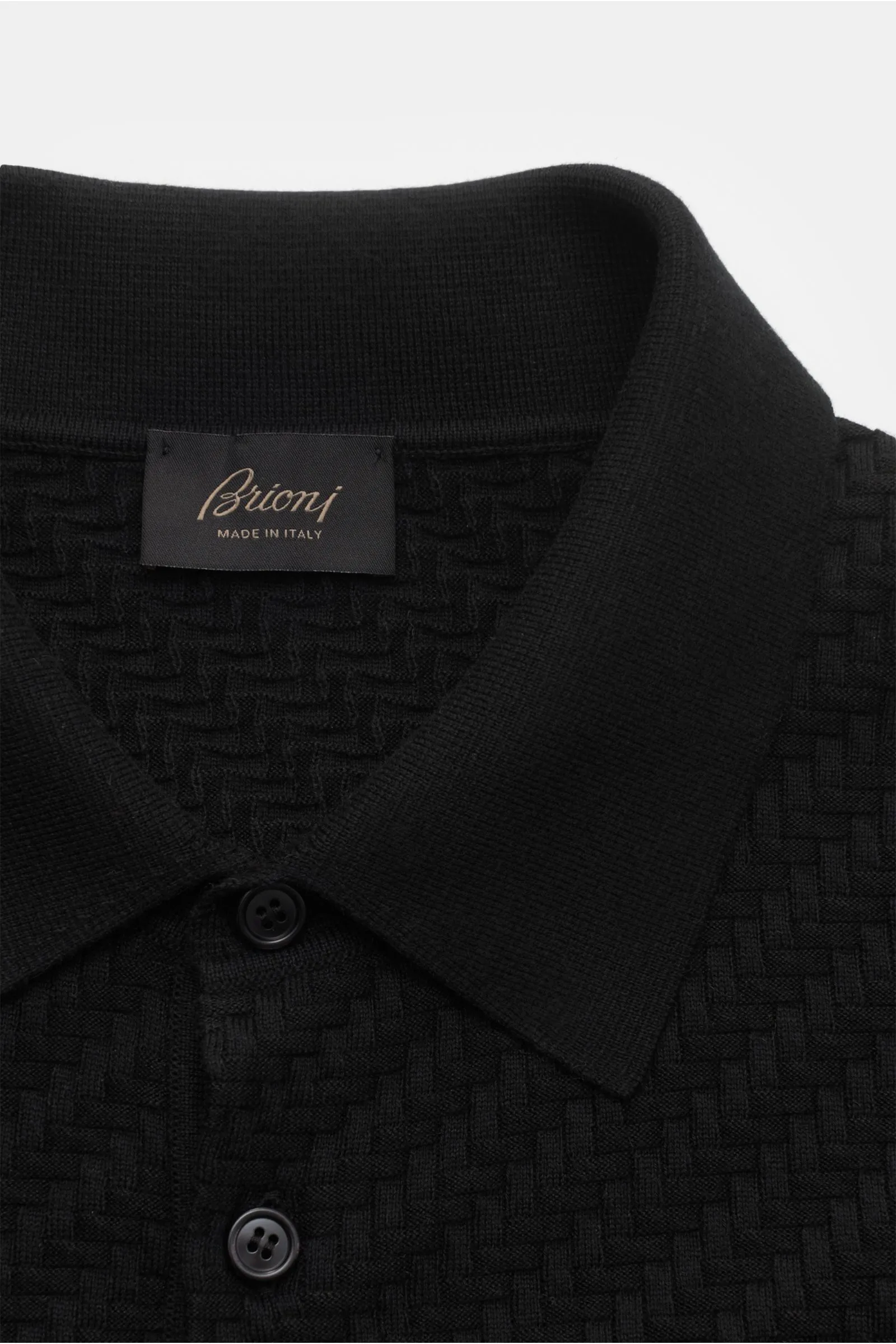 BRIONI Knit polo black