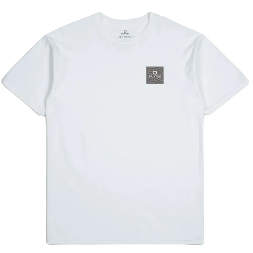 Brixton White Abstract Short Sleeve Alpha Square T-Shirt