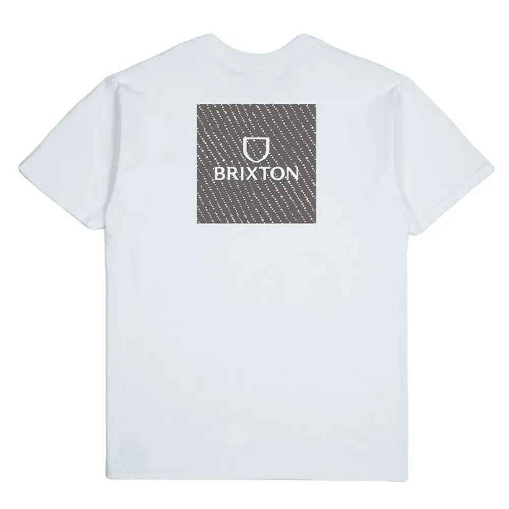 Brixton White Abstract Short Sleeve Alpha Square T-Shirt