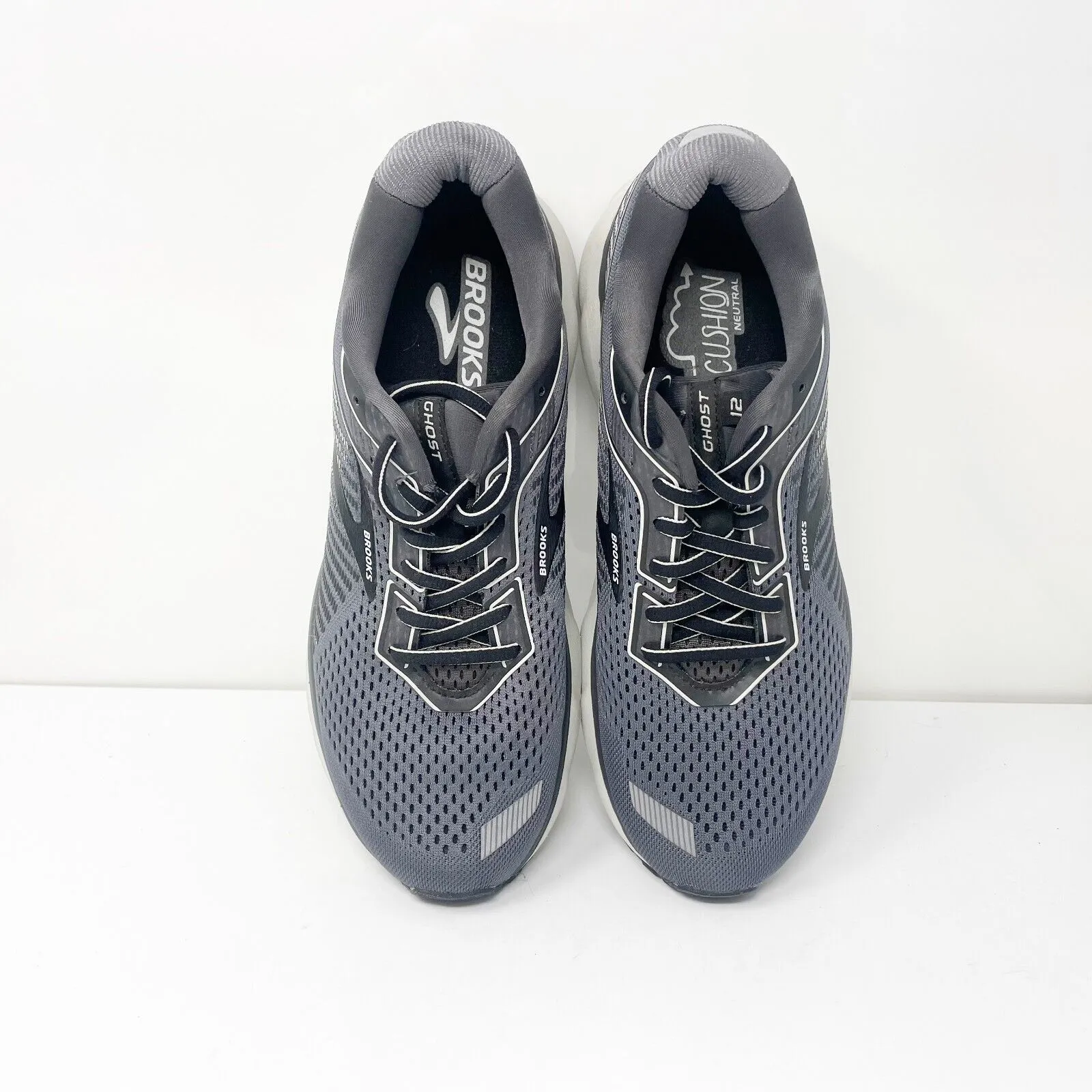 Brooks Mens Ghost 12 1103161D075 Gray Running Shoes Sneakers Size 9 D