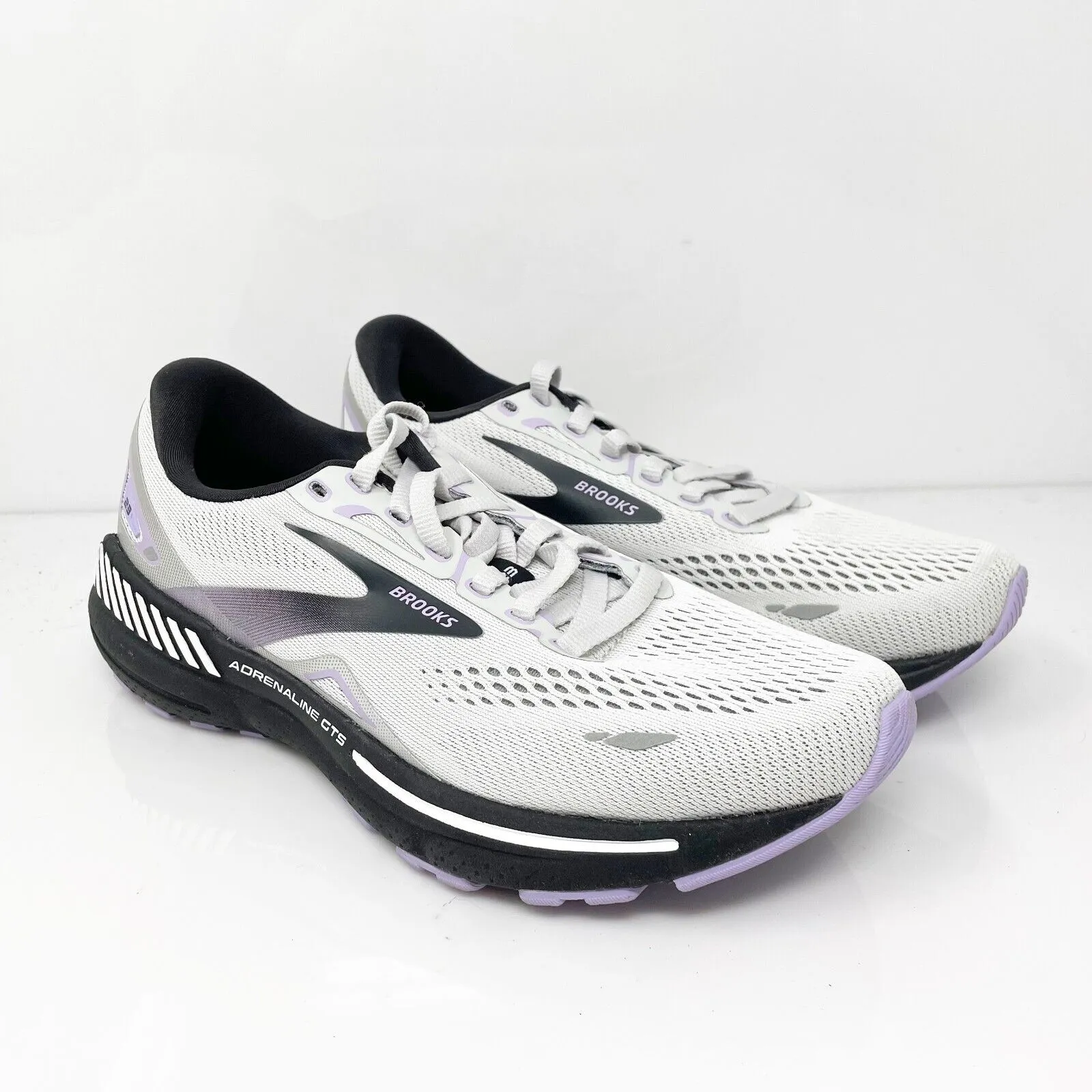 Brooks Womens Adrenaline GTS 23 1203811B039 Gray Running Shoes Sneakers Size 7 B