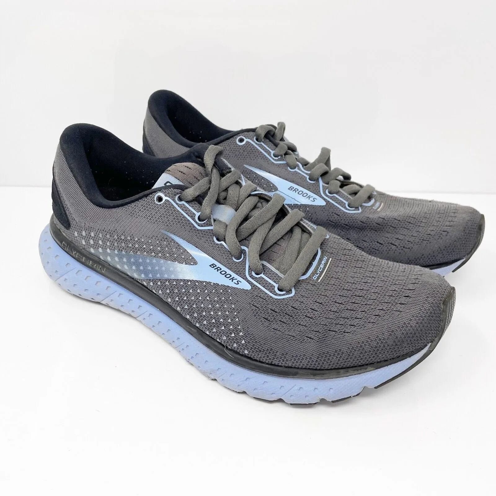 Brooks Womens Glycerin 18 1203171B050 Gray Running Shoes Sneakers Size 7B