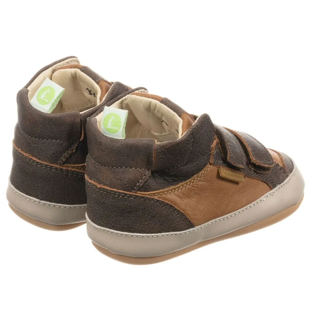 Brown First-Walker Trainers