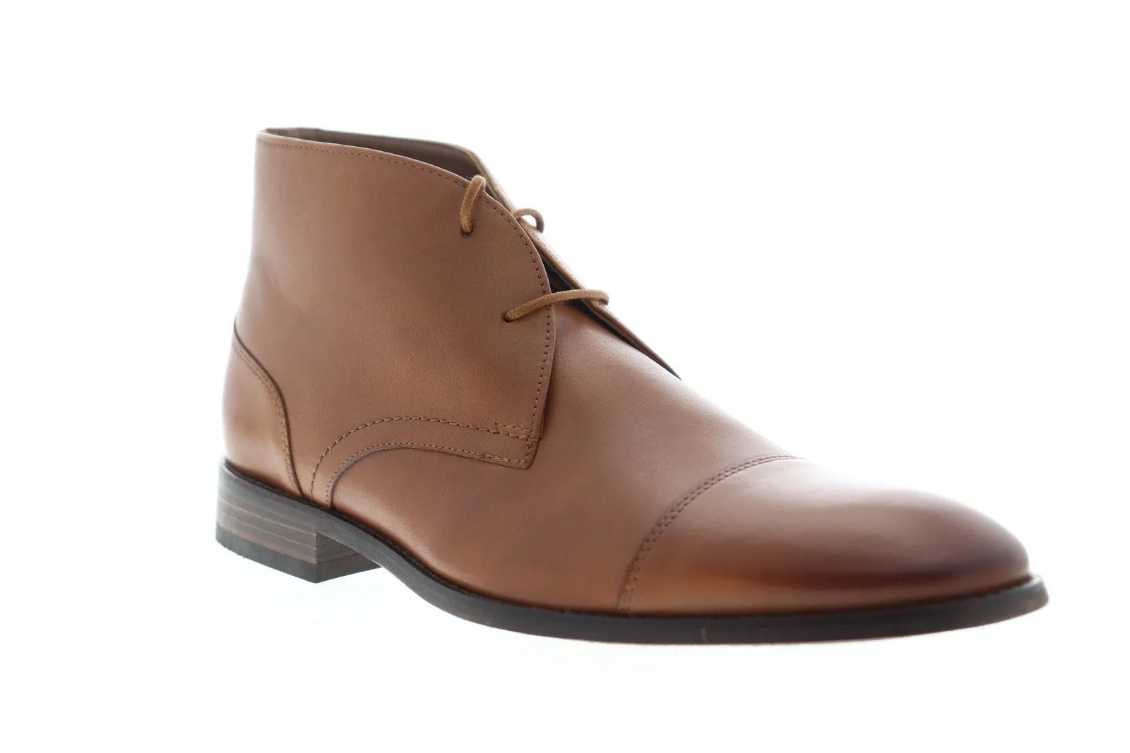 Brown Leather Lace Up Chukka Boots for Men by Bostonian Dezmin Mid