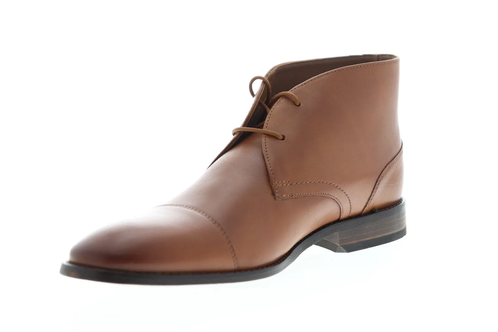 Brown Leather Lace Up Chukka Boots for Men by Bostonian Dezmin Mid