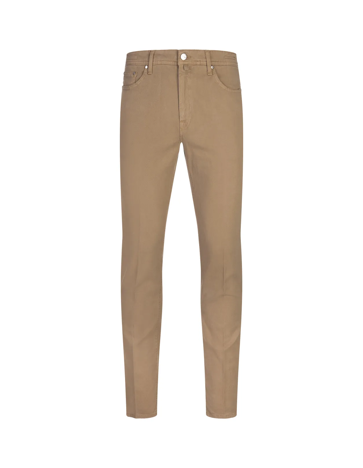 BSETTECENTO Slim Tapered Jeans In Beige Denim