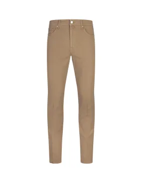 BSETTECENTO Slim Tapered Jeans In Beige Denim