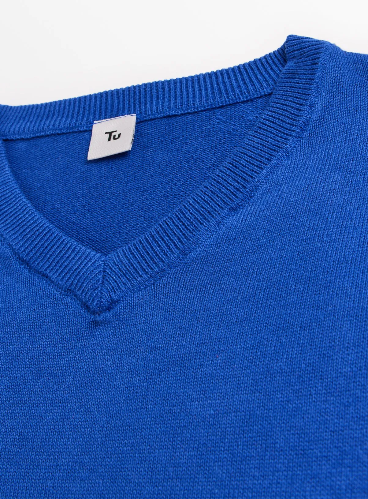 Blue Unisex V-Neck School Jumpers 2 Pack for 4-Year-Olds