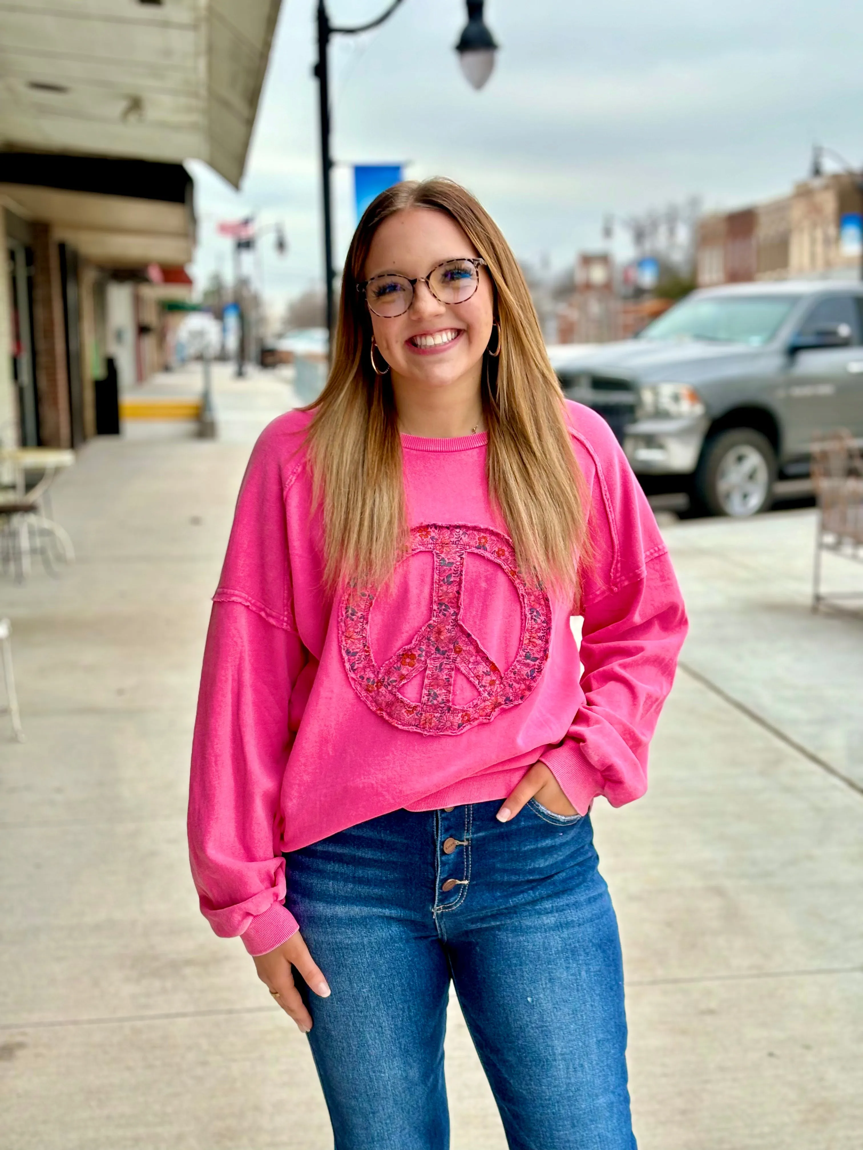 Candy Peace Sweatshirt -> Sweet Peaceful Sweater