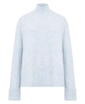 Carice Knit High Neck Jumper Corfu Blue