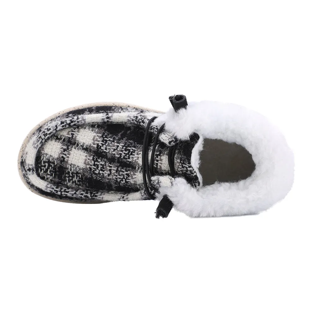 Cassidy Plaid Bootie Slippers