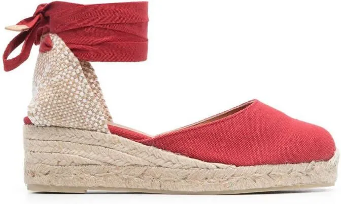 Castañer Carina 70mm canvas espadrilles Red