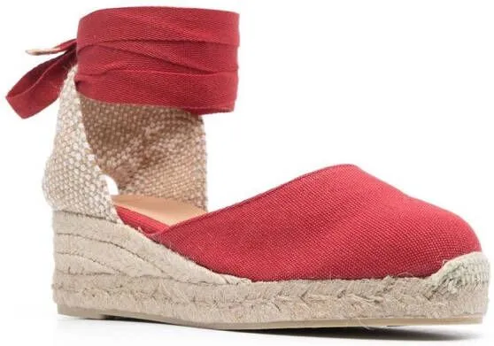 Castañer Carina 70mm canvas espadrilles Red