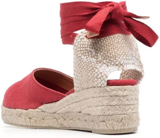 Castañer Carina 70mm canvas espadrilles Red