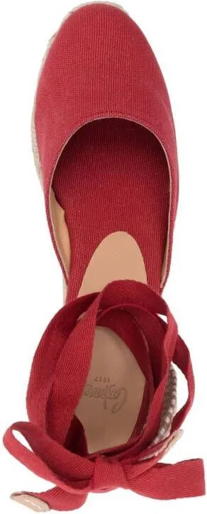 Castañer Carina 70mm canvas espadrilles Red