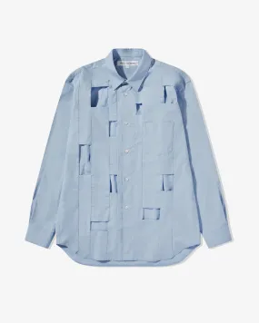 CDG Shirt Men's Cut Out Shirt  Blue