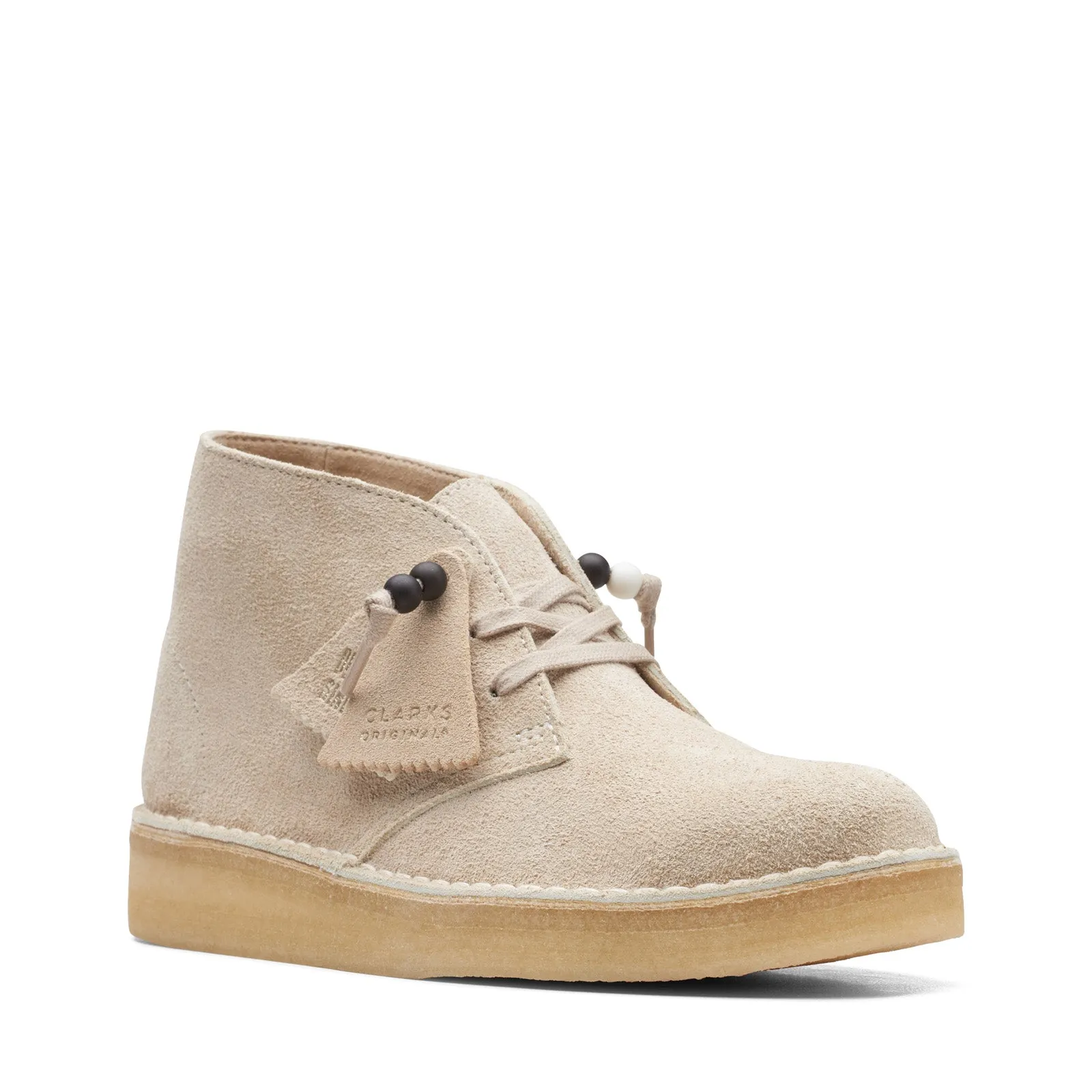 Clarks Desert Coal Women's Beige Suede Chukka Boots