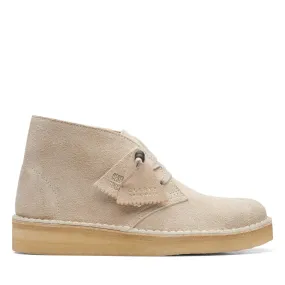 Clarks Desert Coal Women's Beige Suede Chukka Boots