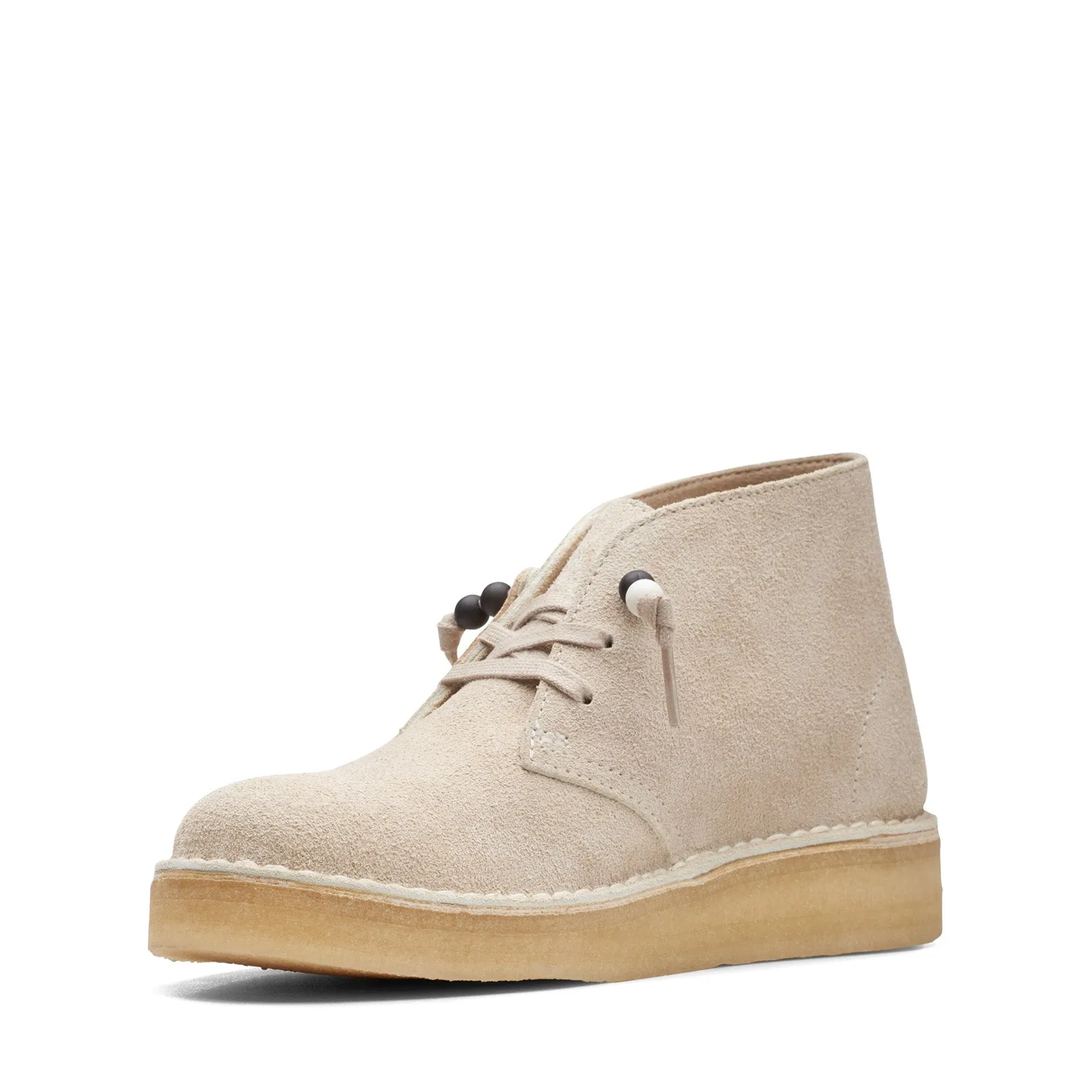 Clarks Desert Coal Women's Beige Suede Chukka Boots