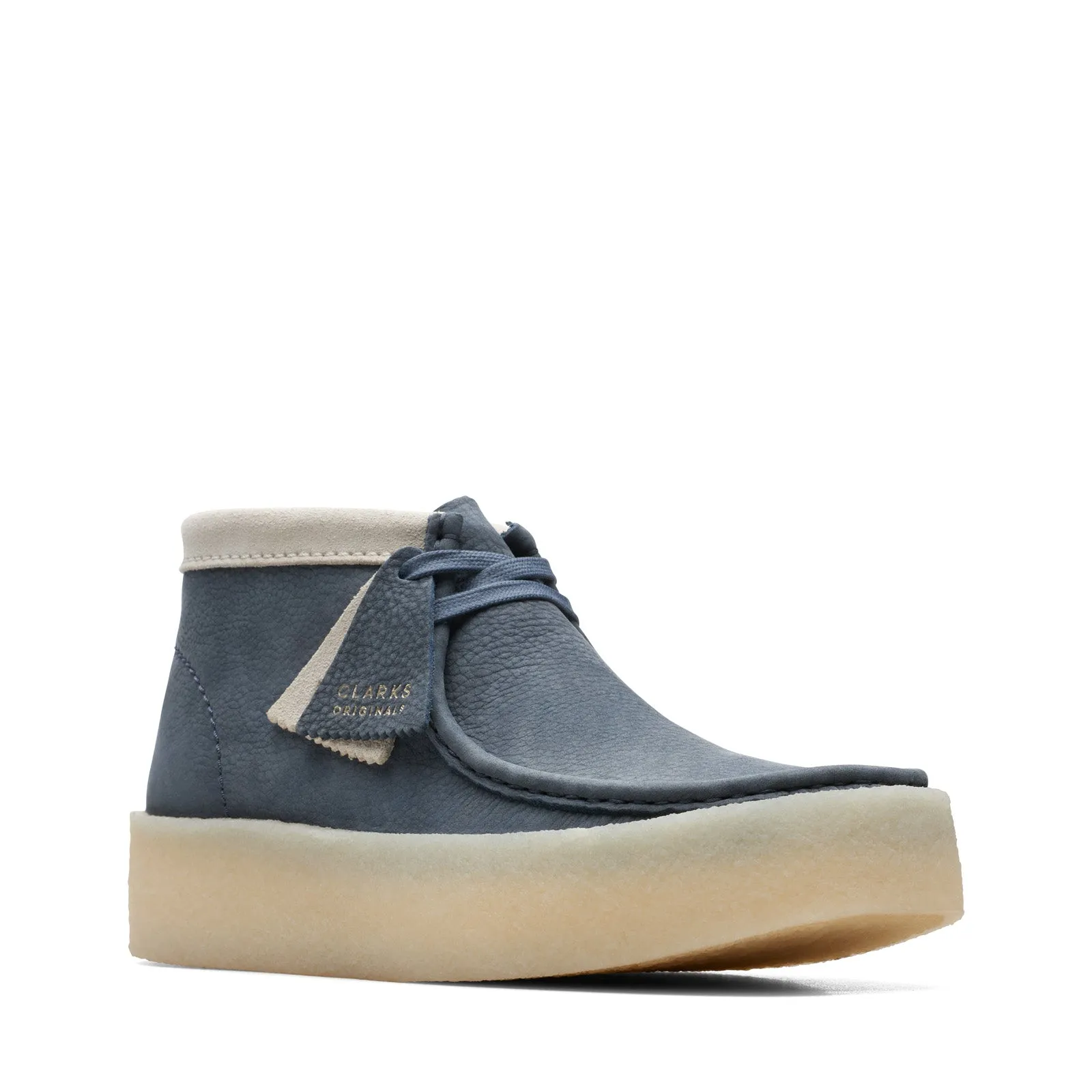 Clarks Men's Blue Nubuck Chukka Boots - Wallabee Cup Style