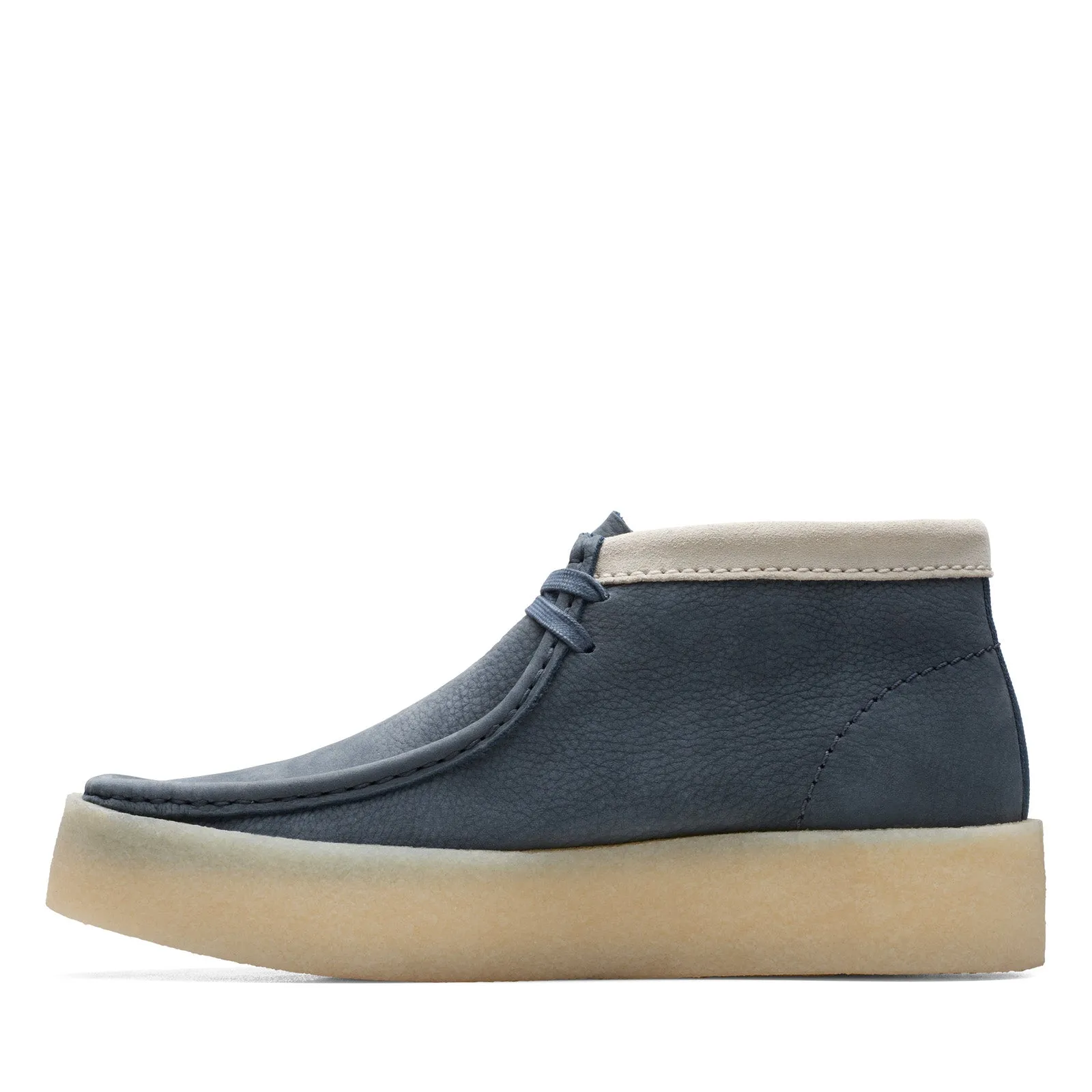 Clarks Men's Blue Nubuck Chukka Boots - Wallabee Cup Style