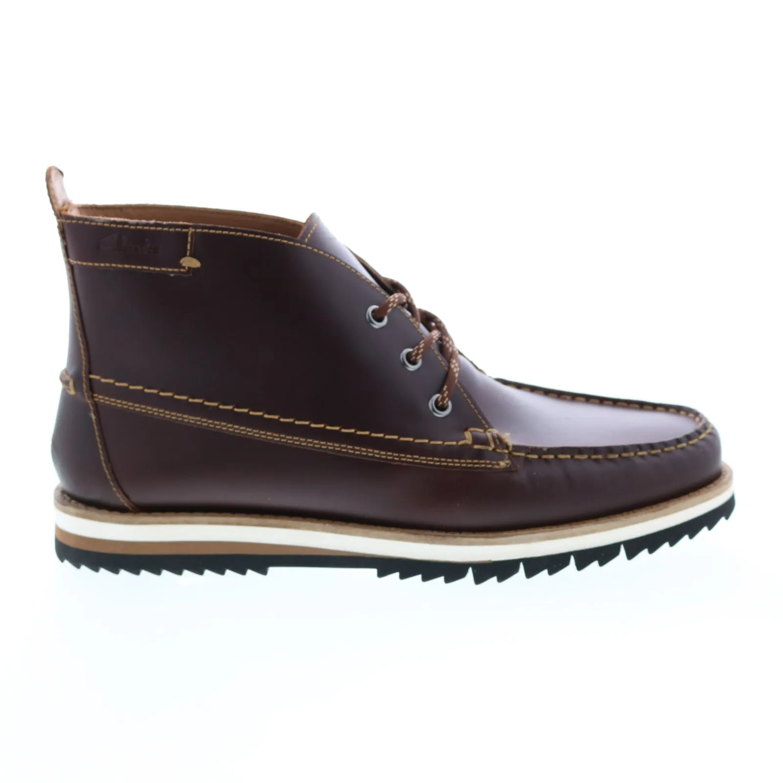 Clarks Men's Brown Leather Lace Up Chukkas Boots