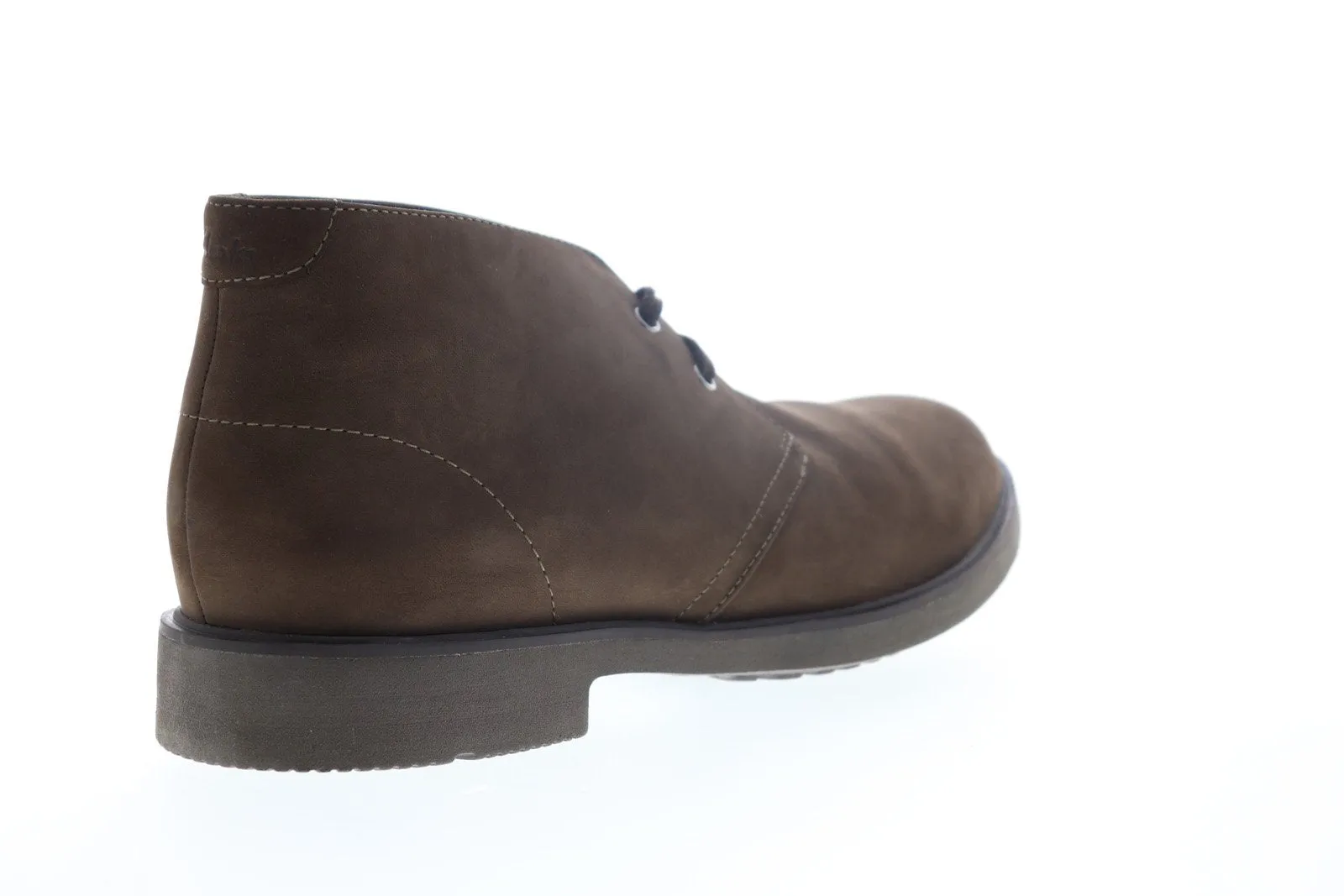 Clarks Men's Brown Leather Mid Top Lace Up Chukka Boots