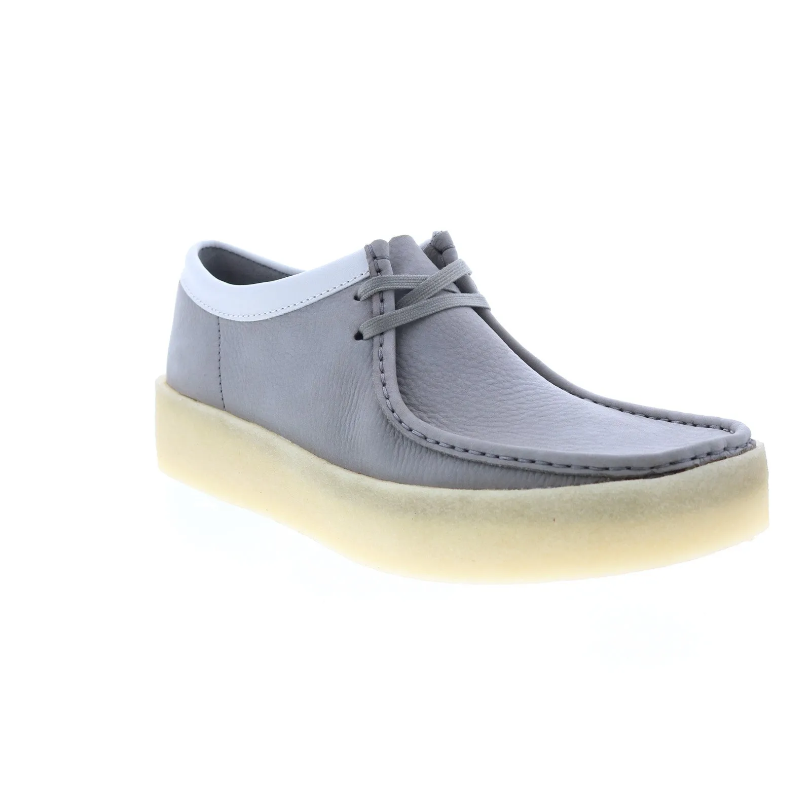 Clarks Men's Gray Nubuck Leather Wallabee Cup Chukka Boots