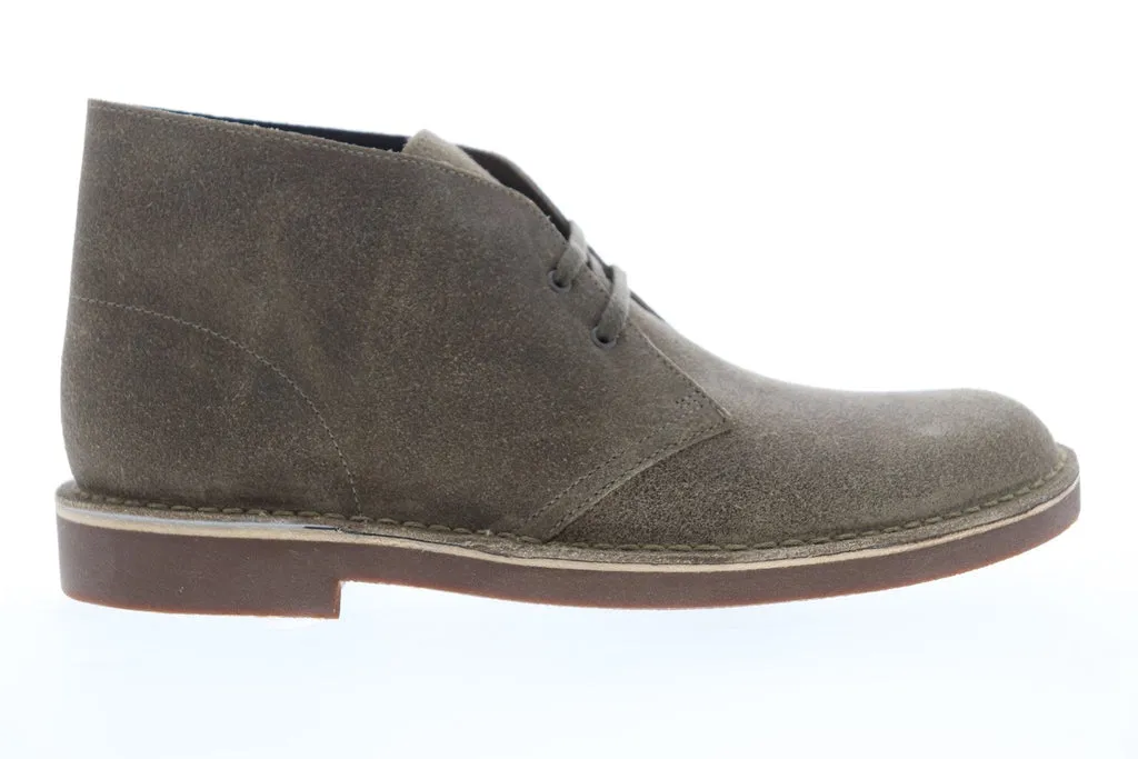 Clarks Men's Gray Suede Chukka Boots, Lace Up - Bushacre 2, Style 26141154