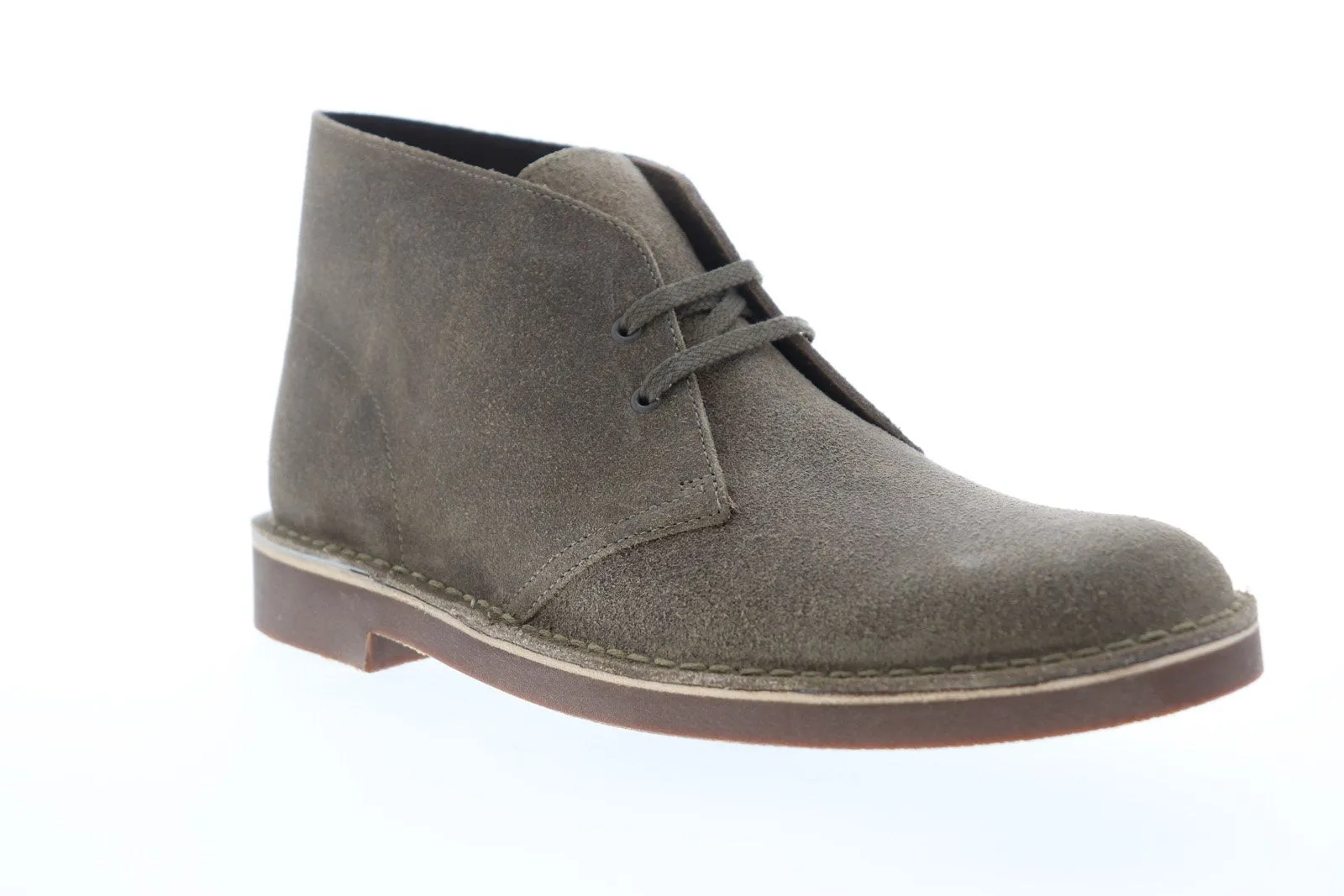 Clarks Men's Gray Suede Chukka Boots, Lace Up - Bushacre 2, Style 26141154