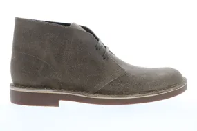 Clarks Men's Gray Suede Chukka Boots, Lace Up - Bushacre 2, Style 26141154